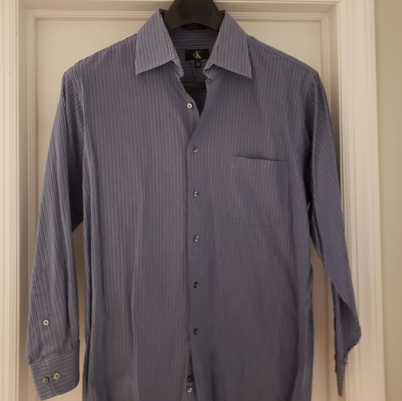 CALVIN KLEIN: Dress Shirt. 16.5, 33, Size- Large - Picture 1 of 9